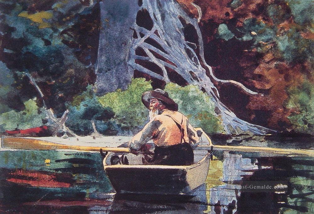 Das Rote Kanu Winslow Homer Aquarell Ölgemälde